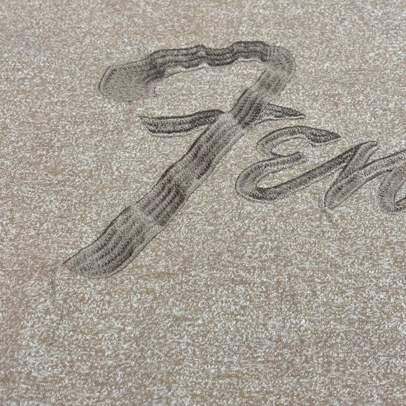 Vintage Fender Brown Short Sleeve T-Shirt XXL embroidered Crew Neck Casual - Picture 3 of 7